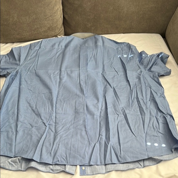 Roundtree & Yorke Blue Dress Shirt Classic Style - Picture 10 of 11